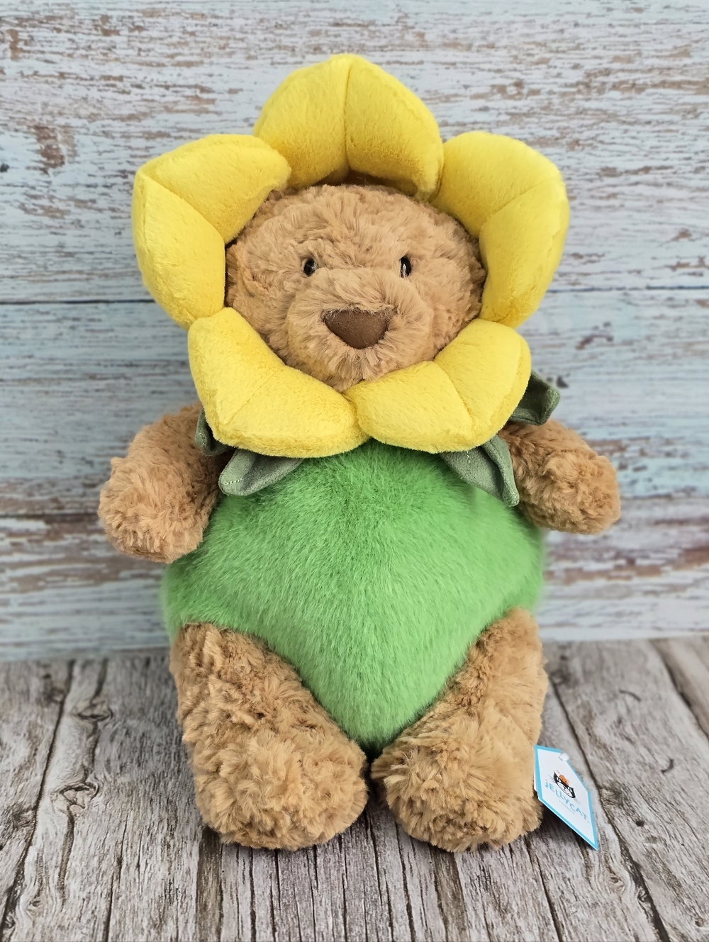*NWT* JELLYCAT Bartholomew Bear Daffodil Outfit Plush Toy - Picture 2 of 13